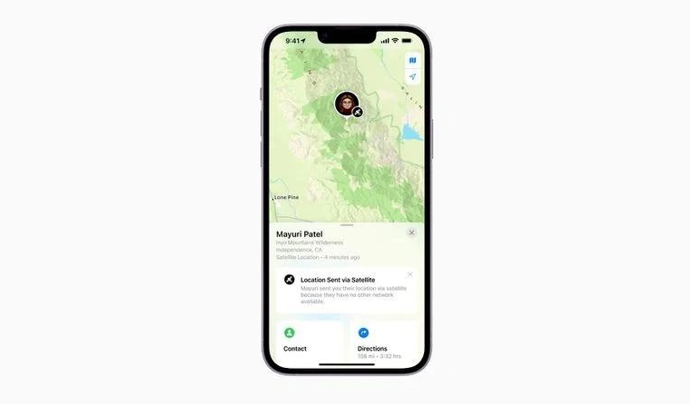 蓬莱苹果14维修分享iPhone14系列中 FindMy功能通过卫星分享位置方法教程 