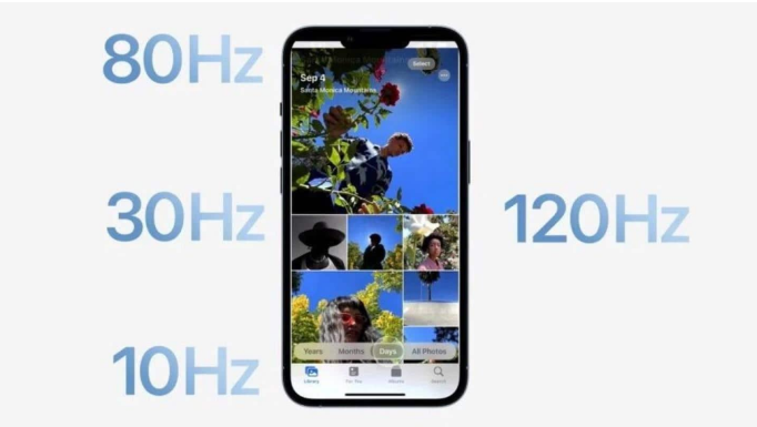 蓬莱苹果14维修分享iPhone 14有高刷吗 